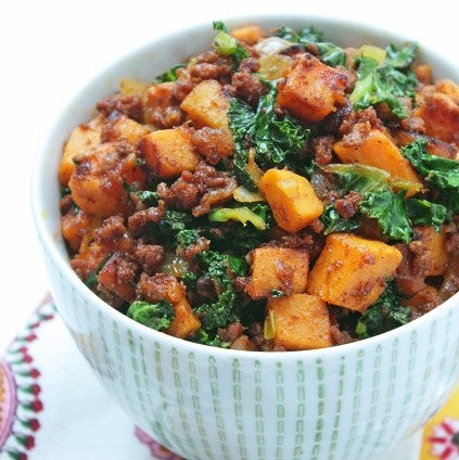 Chorizo with Sweet Potatoes and Kale Recipe | Blog | Enduro Bites