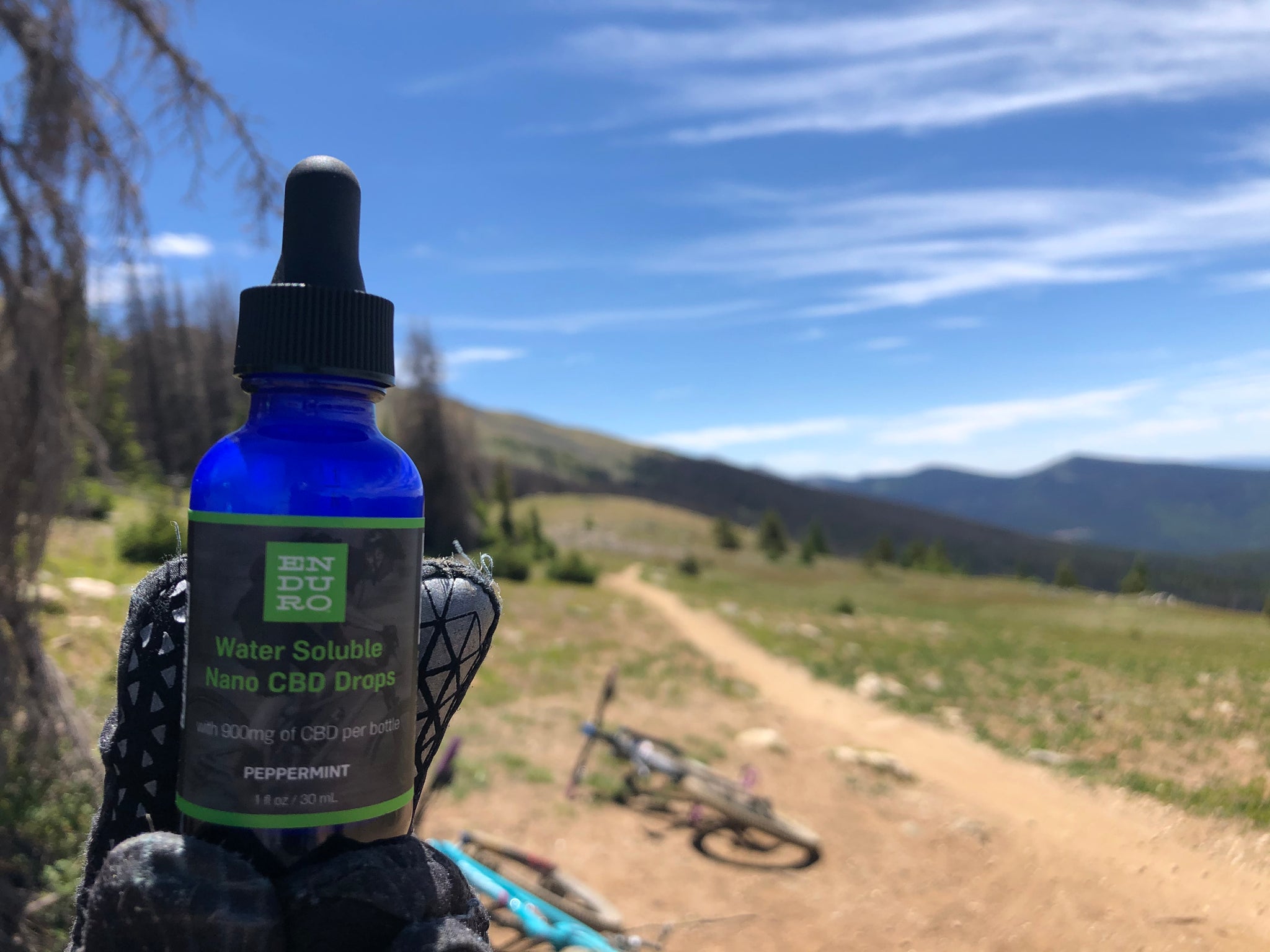 Enduro Bites Nano CBD Drops on the Trail